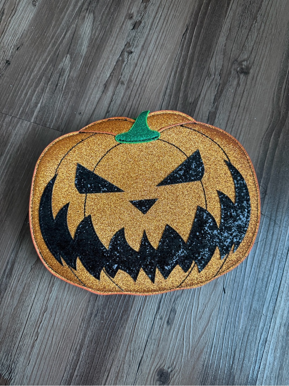 NWT Sleepyville Critters Glitter Pumpkin Crossbody Bag